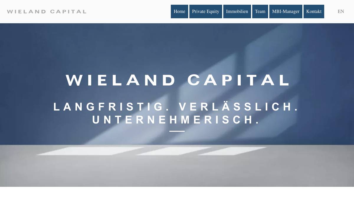 Wieland Capital website preview