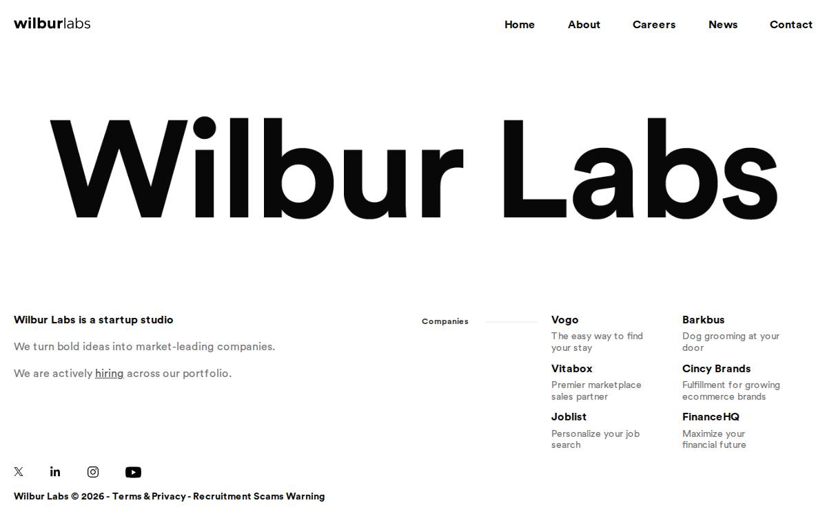 Wilbur Labs website preview