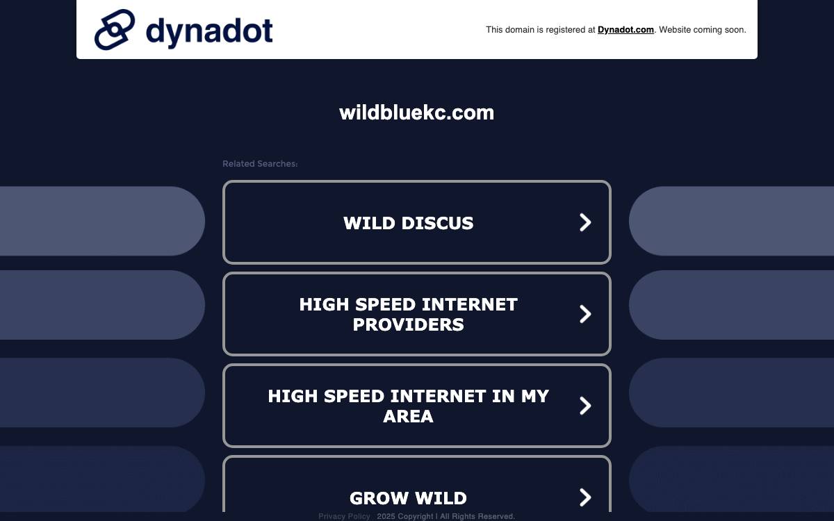 Wild Blue Cohort website preview
