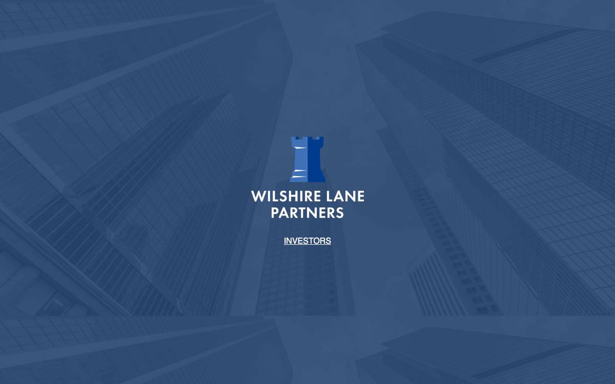 Wilshire Lane Partners website preview