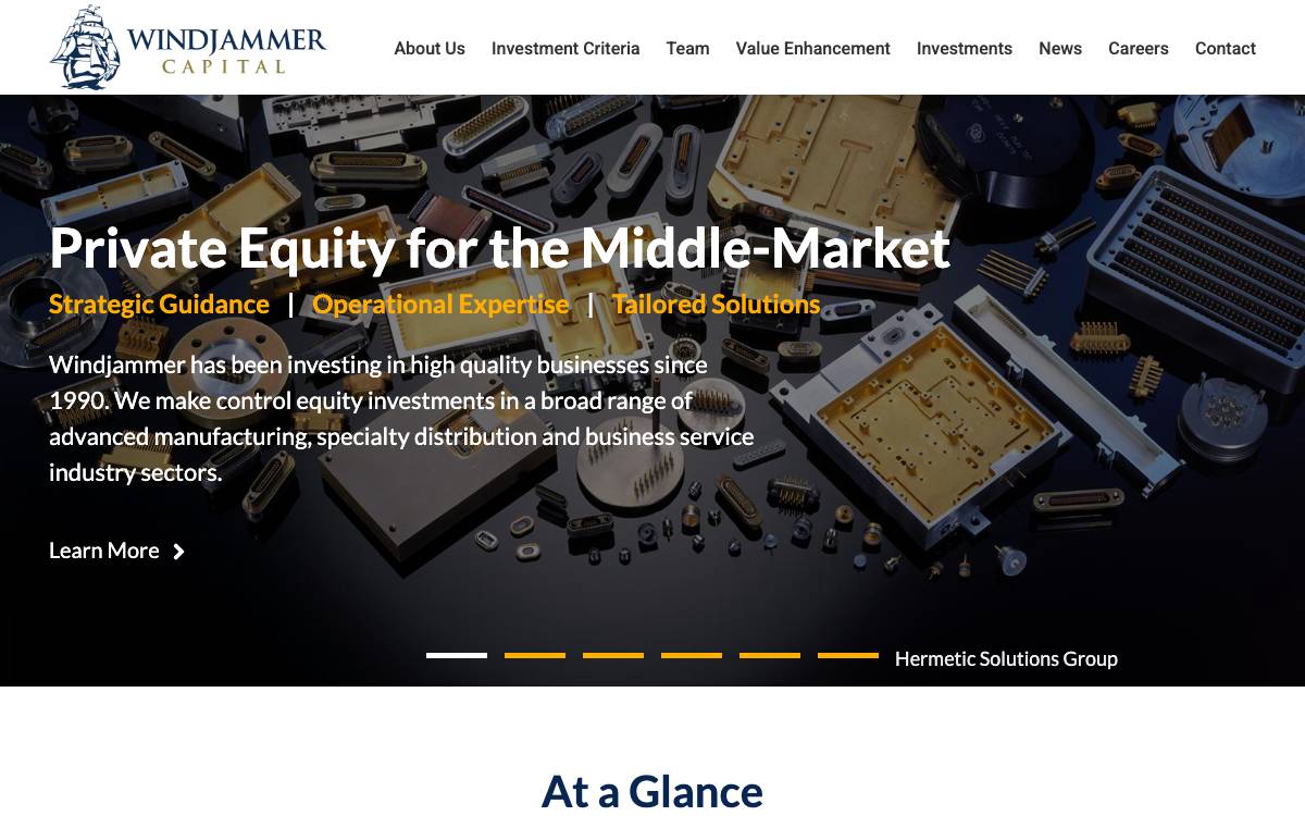 Windjammer Capital website preview