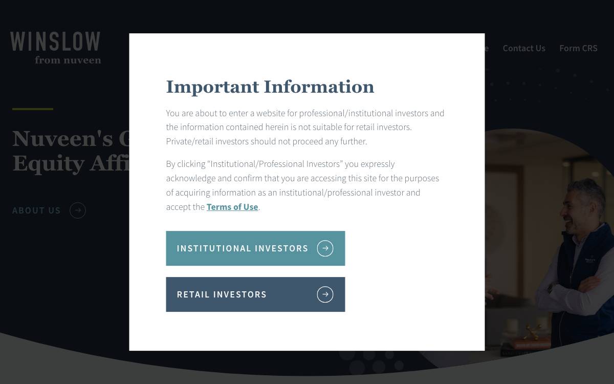 Winslow Capital website preview