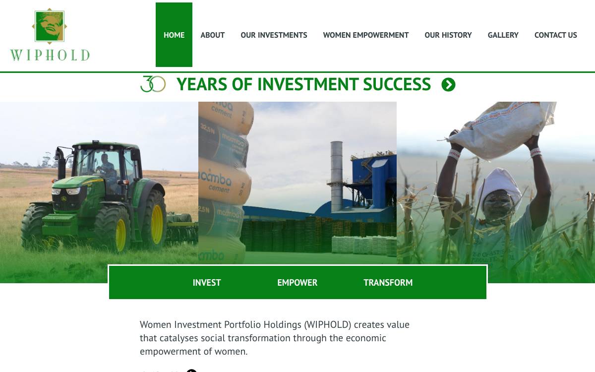 WIPHOLD website preview