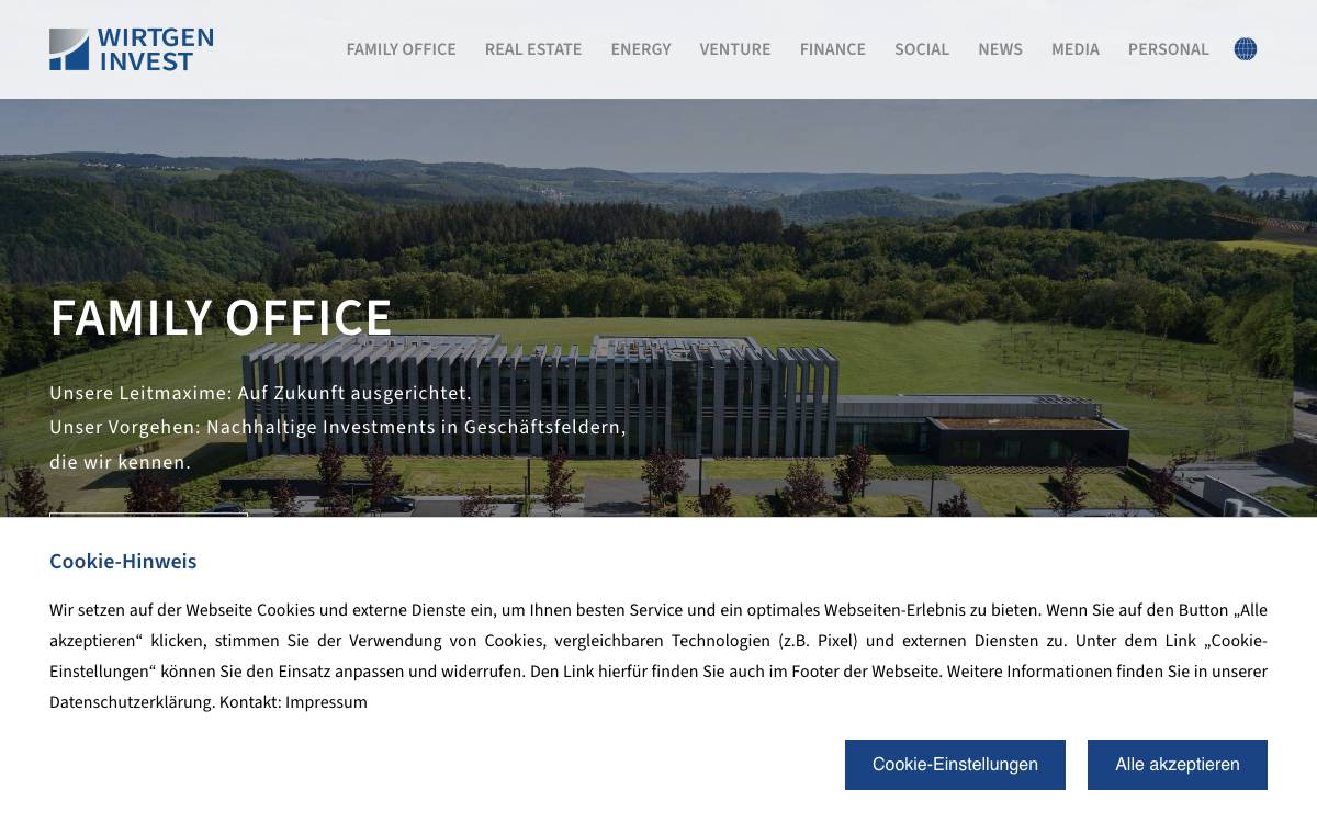 Wirtgen Invest website preview