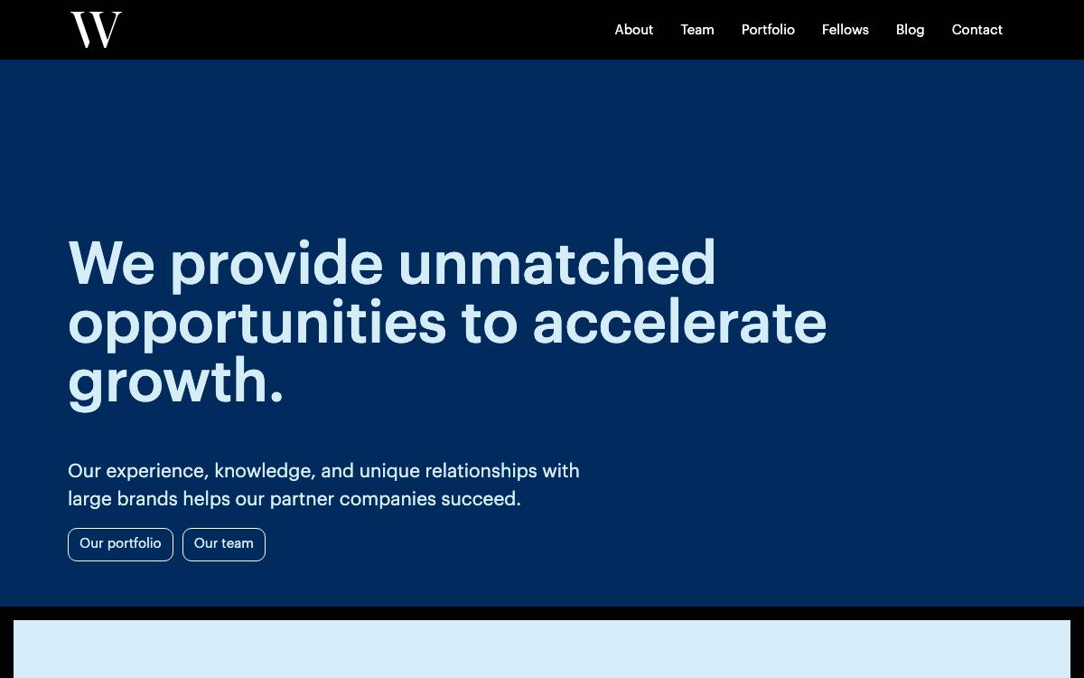 Wittington Ventures website preview