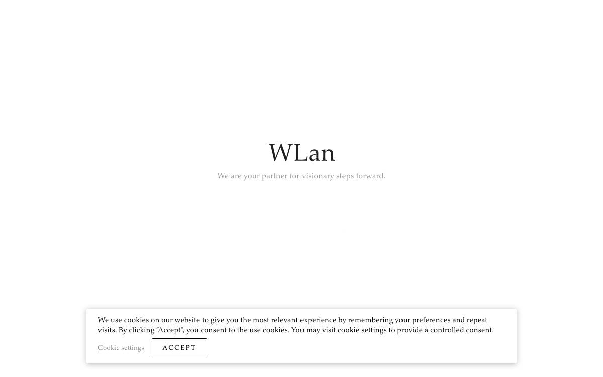Wlanholding website preview