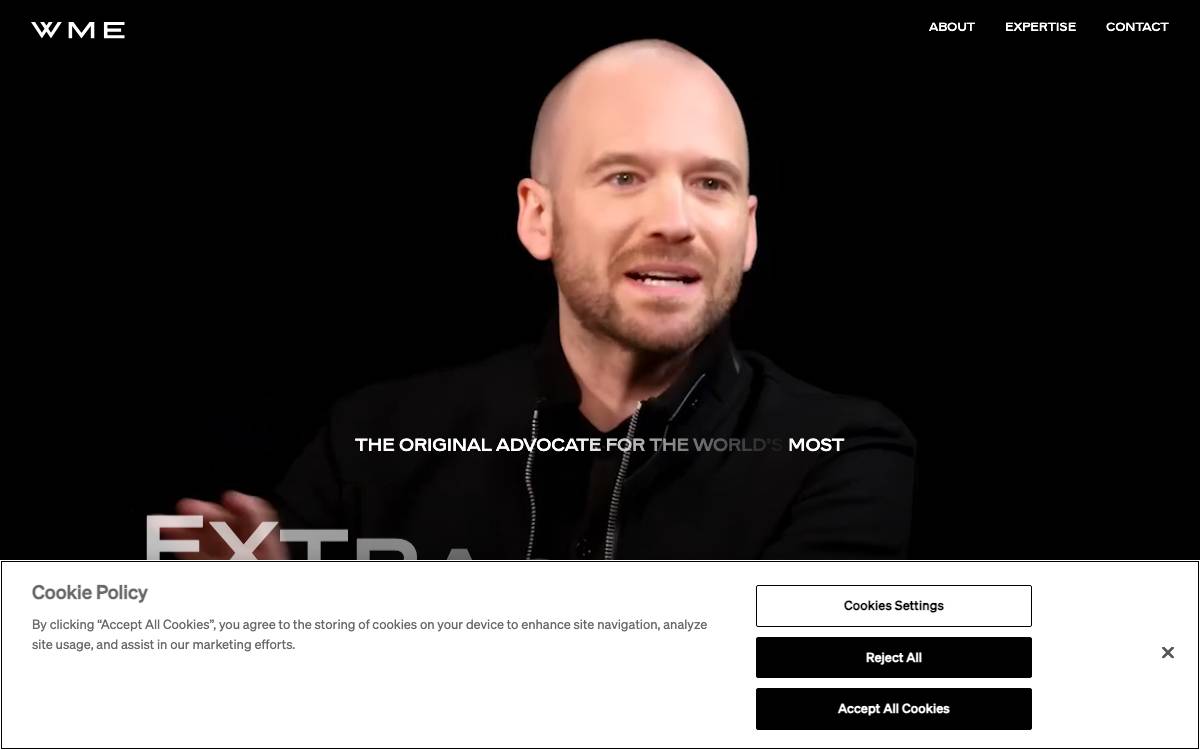 WME website preview