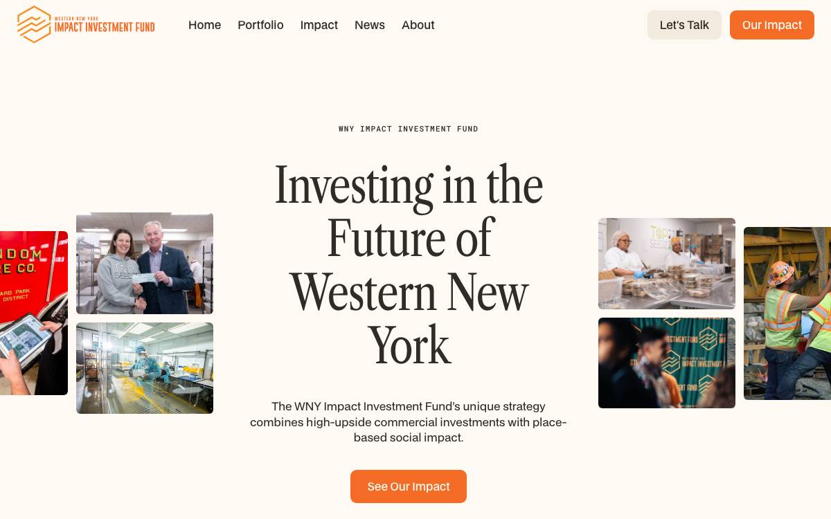 WNY Impact Investment Fund website preview