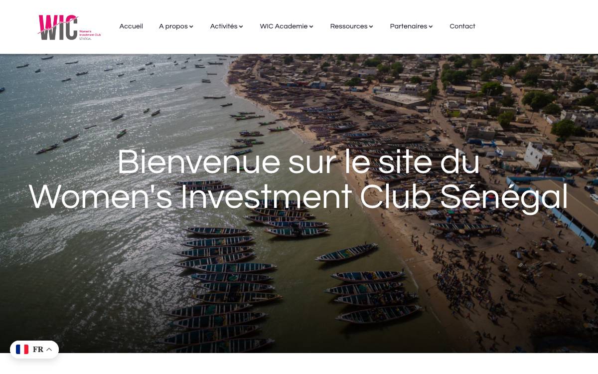 Women Investment Club Senegal website preview