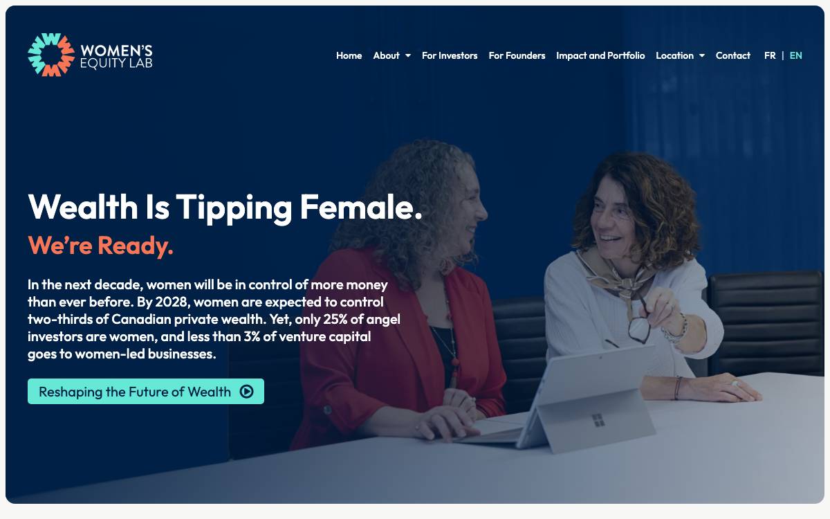 Women's Equity Lab website preview
