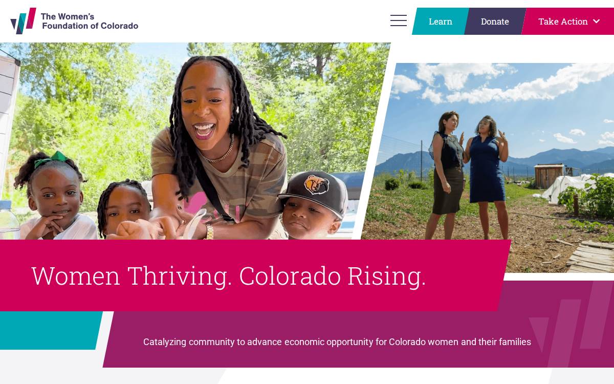 Women's Foundation of Colorado website preview