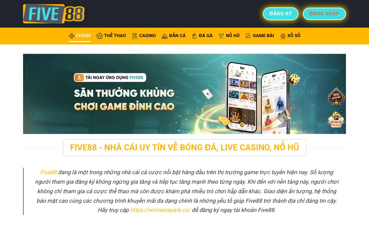Women Spark website preview