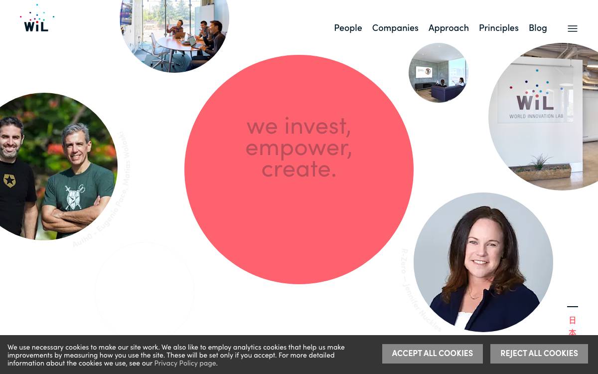 World Innovation Lab (WiL) website preview