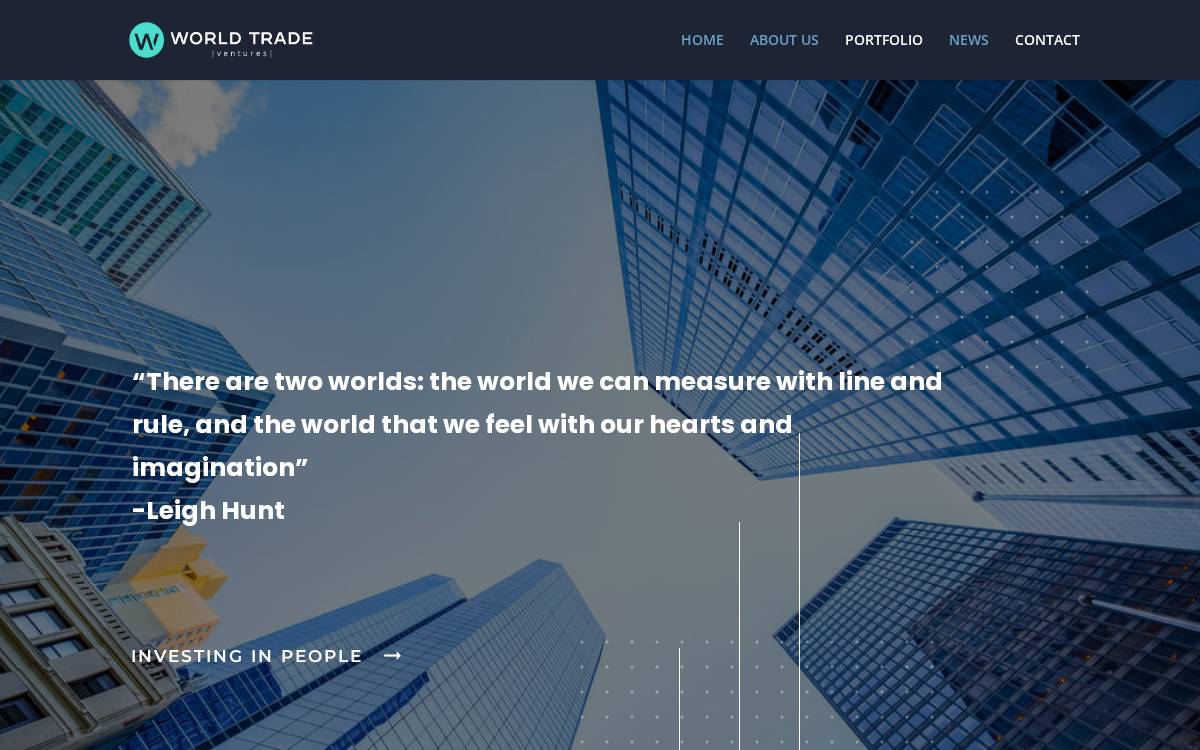 World Trade Ventures (WTV) website preview