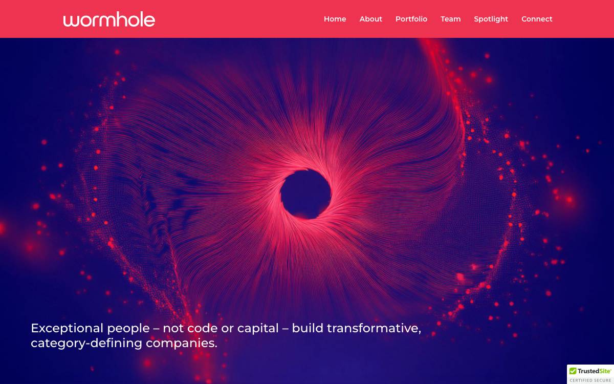 Wormhole Capital website preview