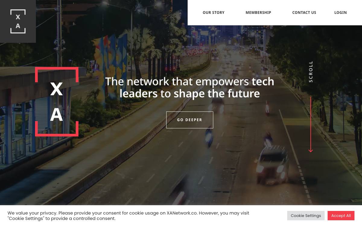 XA Network website preview