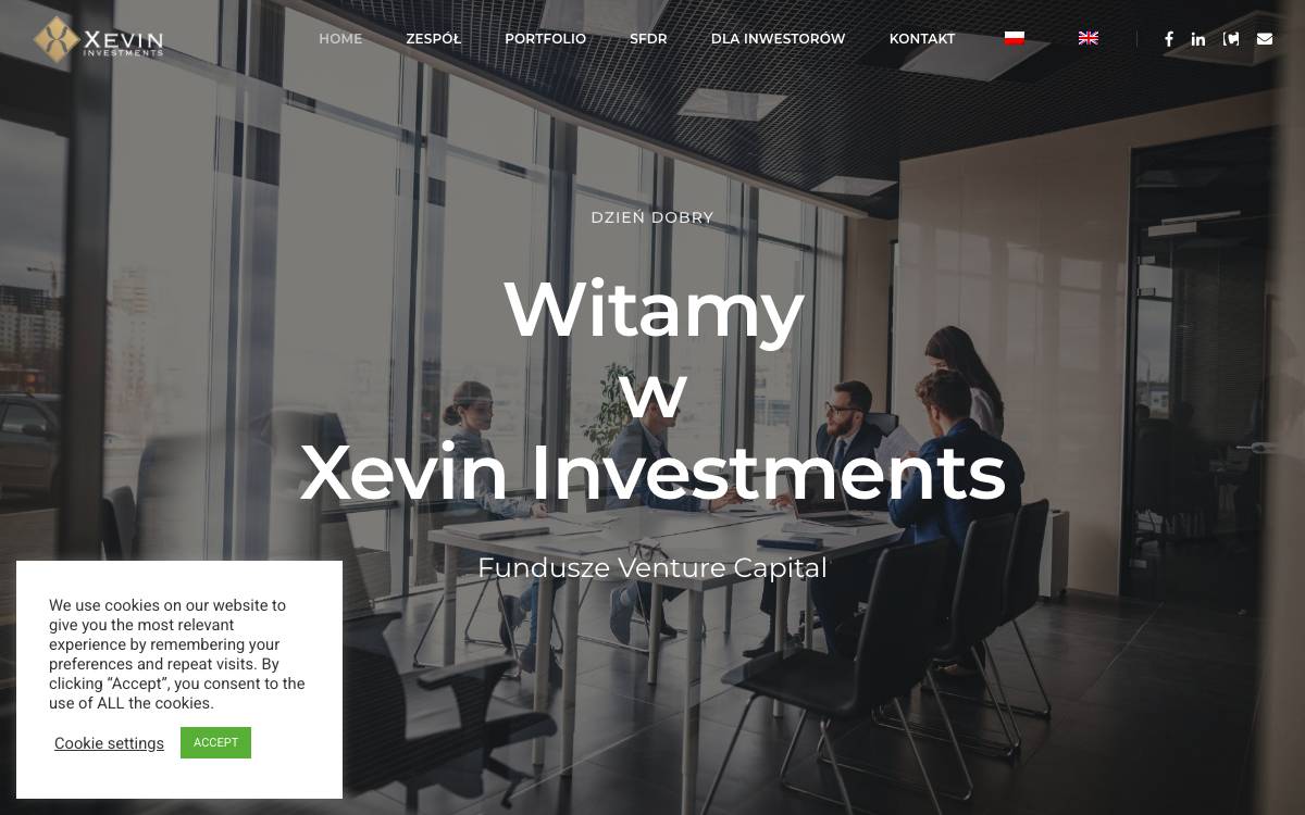 Xevin Investments Sp. z o.o. website preview