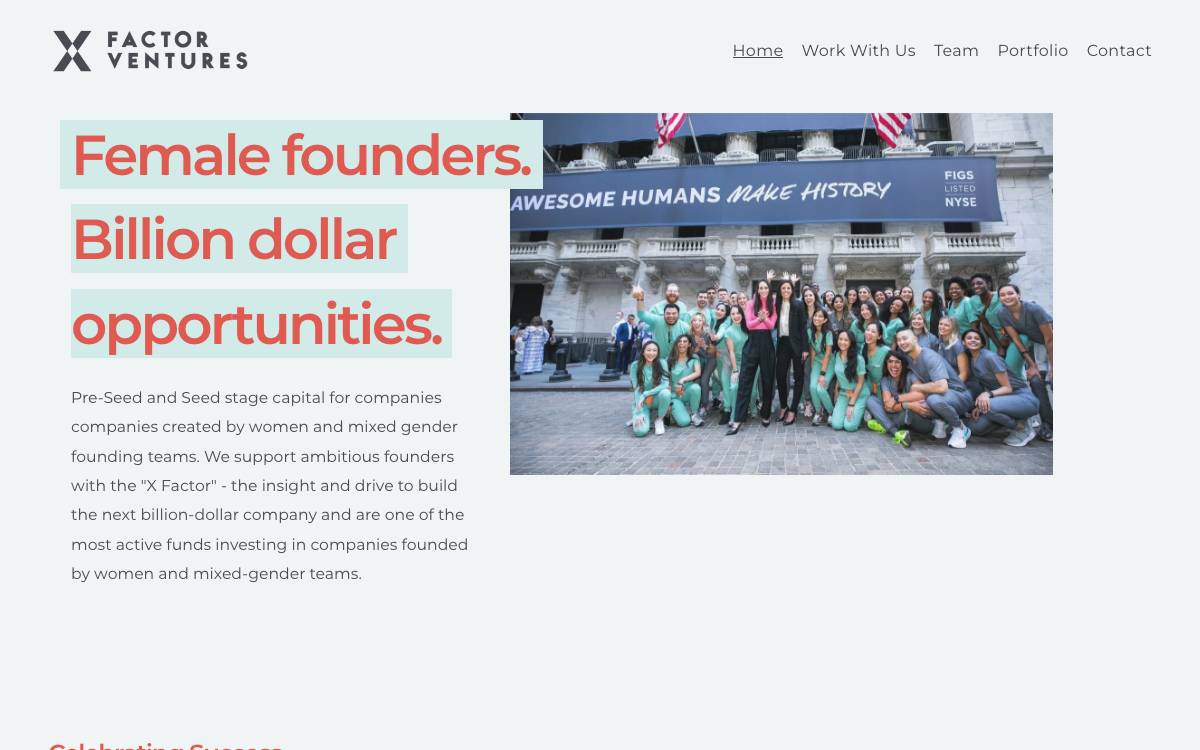 xfactor ventures website preview