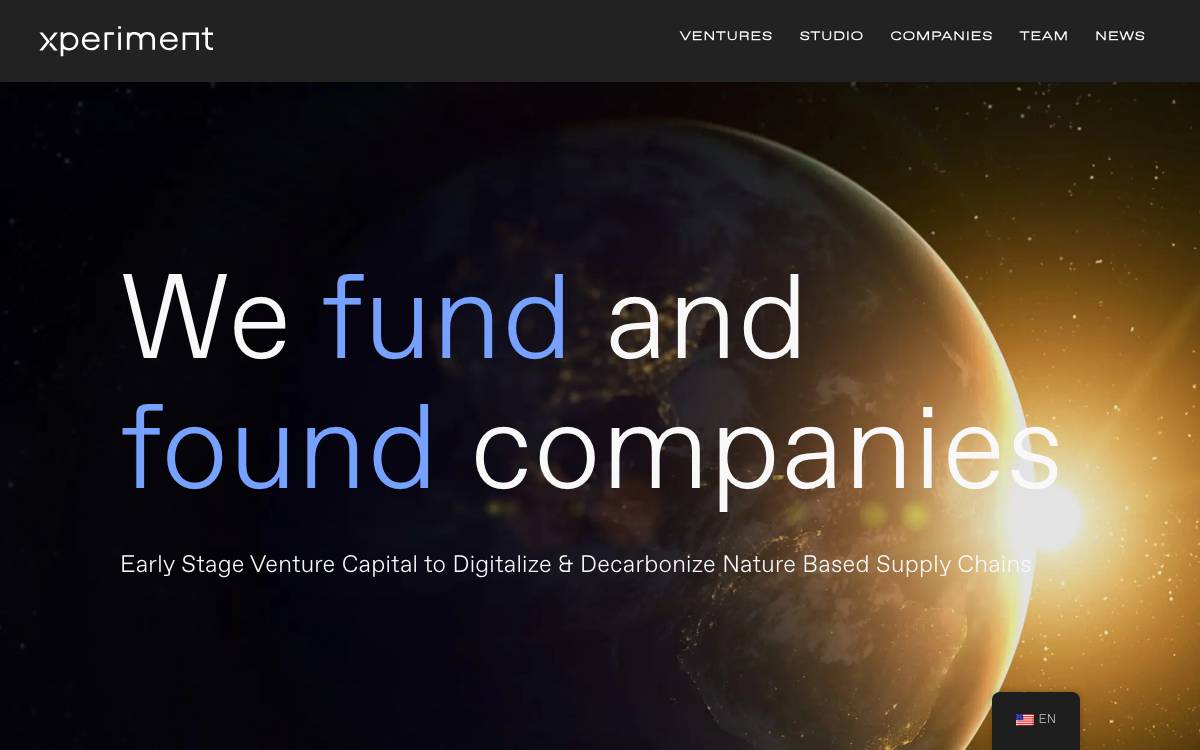 Xperiment Ventures website preview