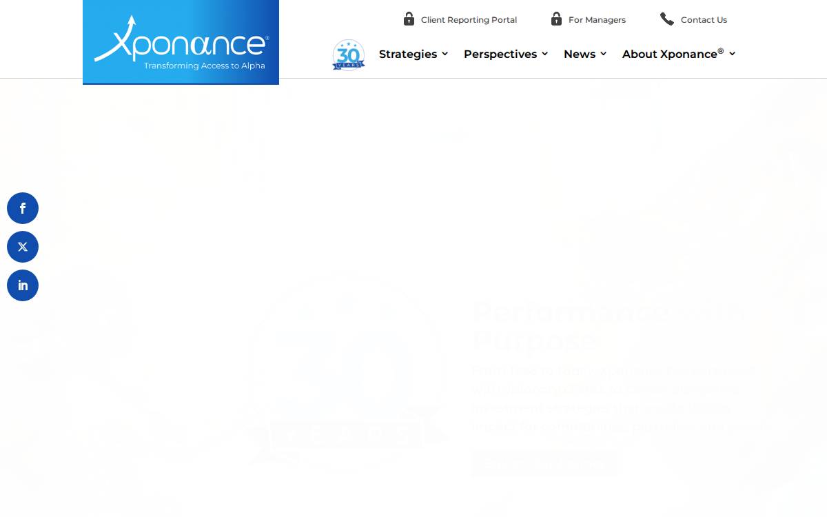 Xponance website preview