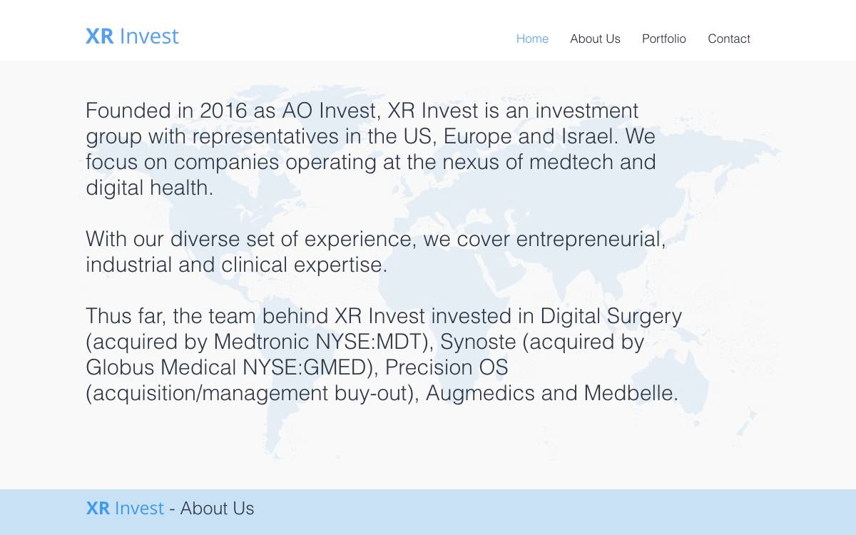 XR Invest website preview