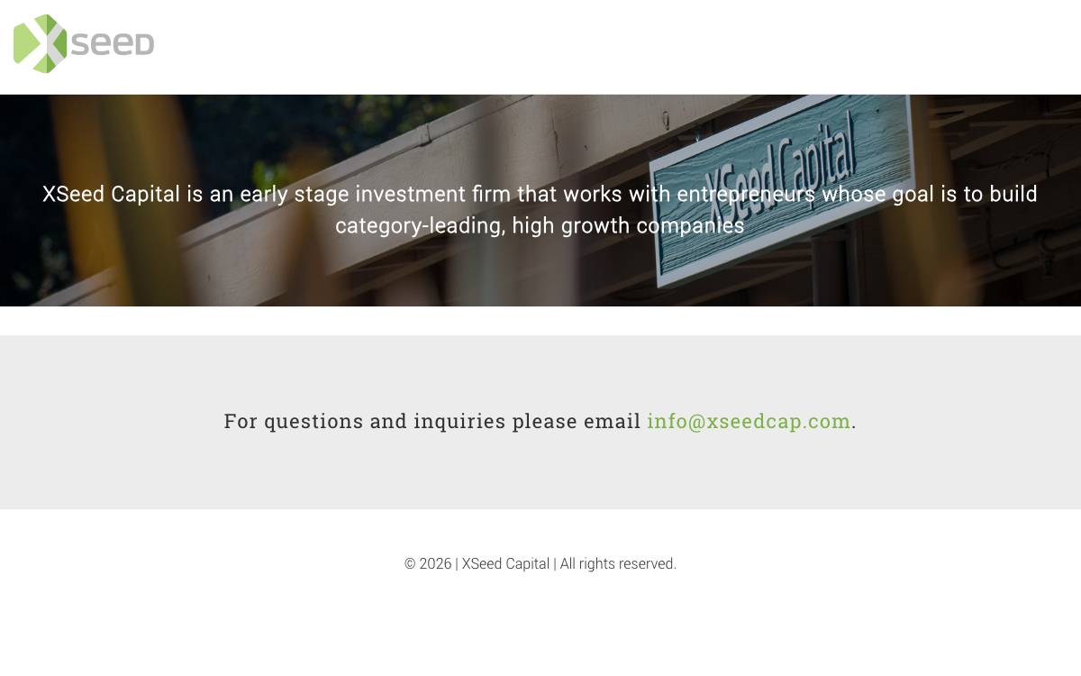 XSeed Capital website preview