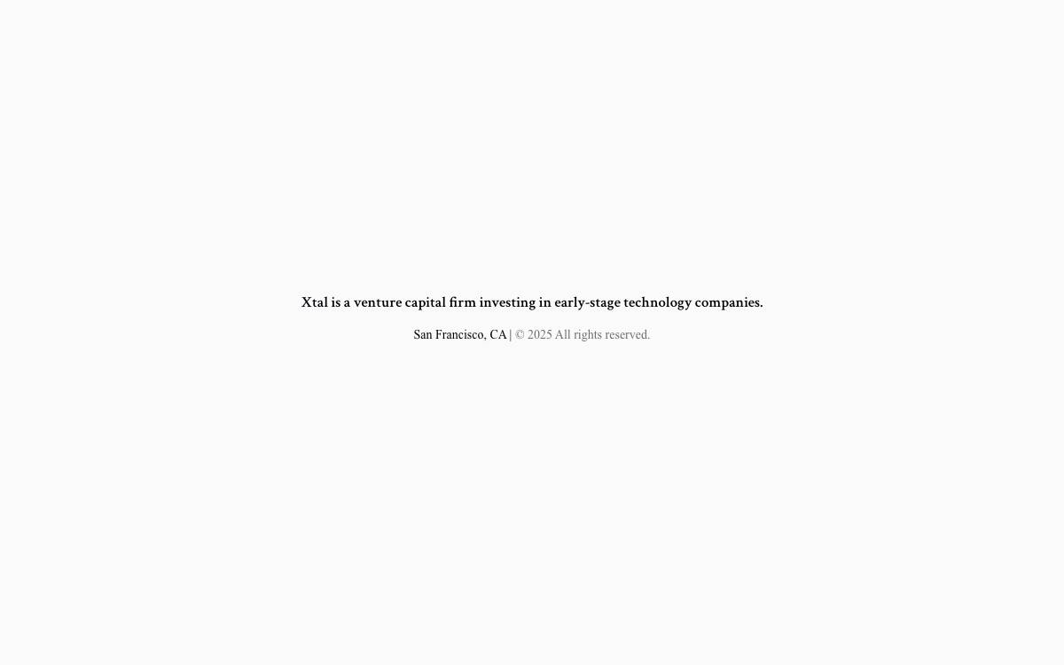 Xtal Ventures website preview