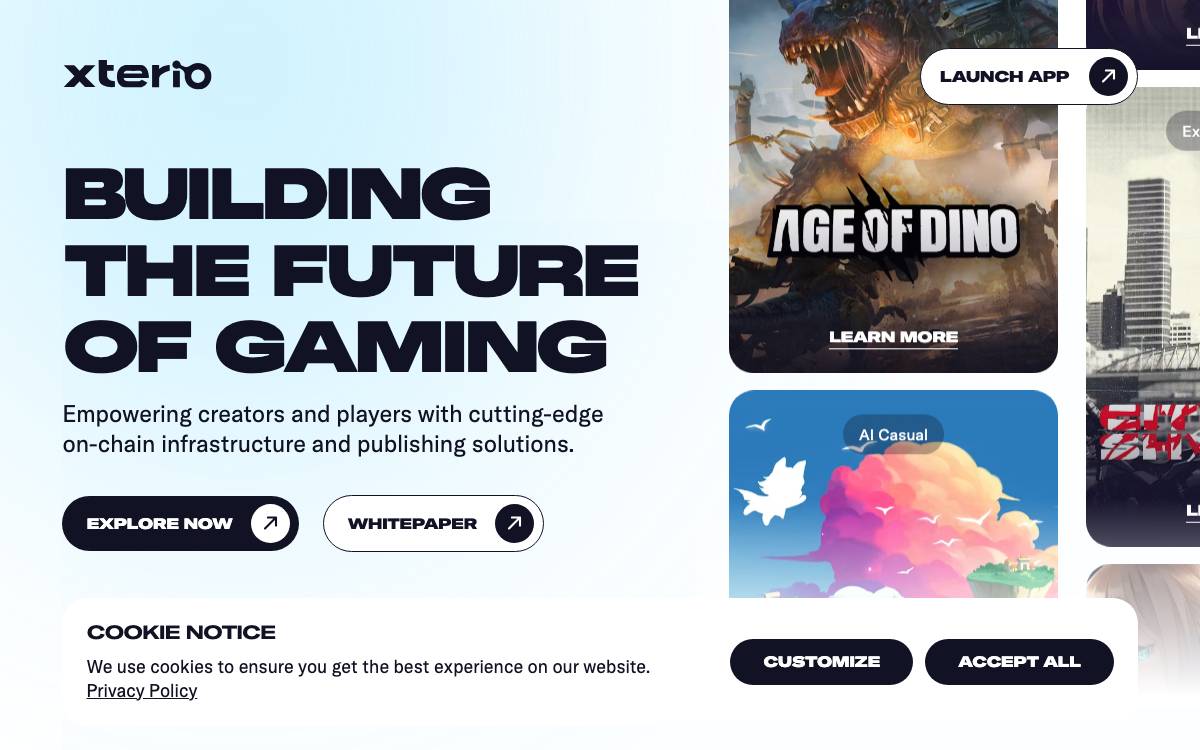 Xterio website preview