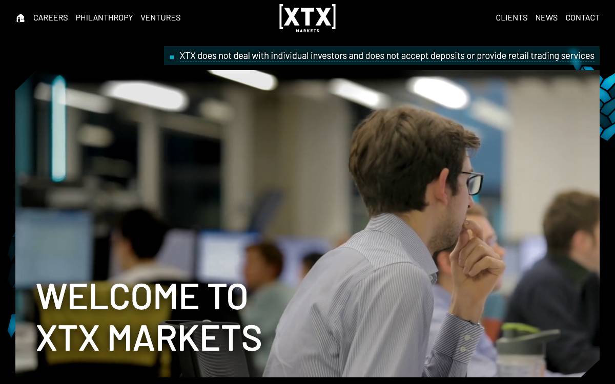 XTX Markets website preview