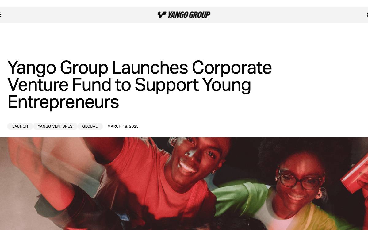 Yango Ventures website preview