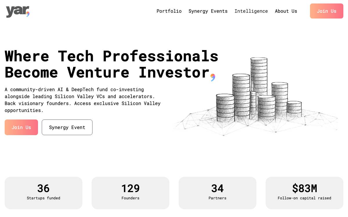 YAR Ventures website preview