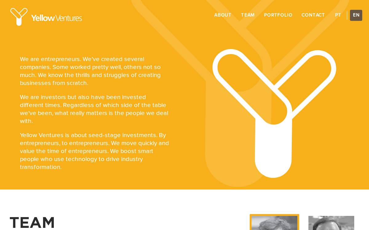 Yellow Ventures website preview