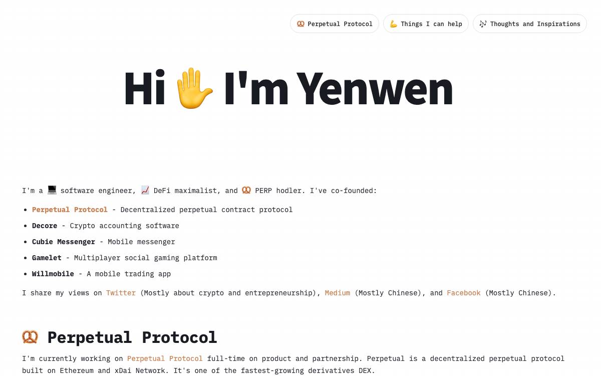 Yenwen Feng website preview