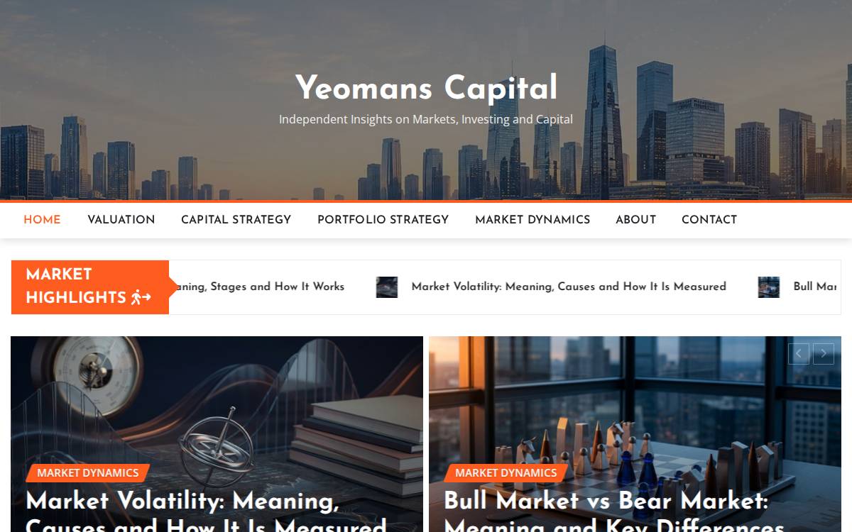 Yeoman's Capital website preview