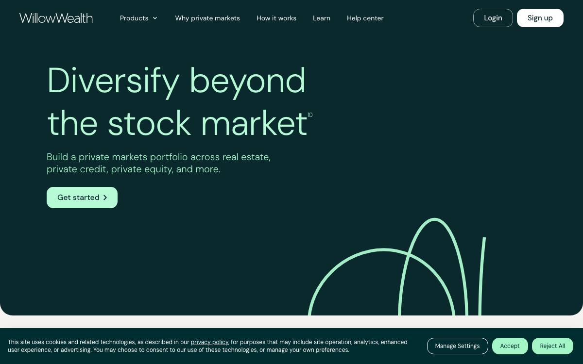 Yieldstreet website preview