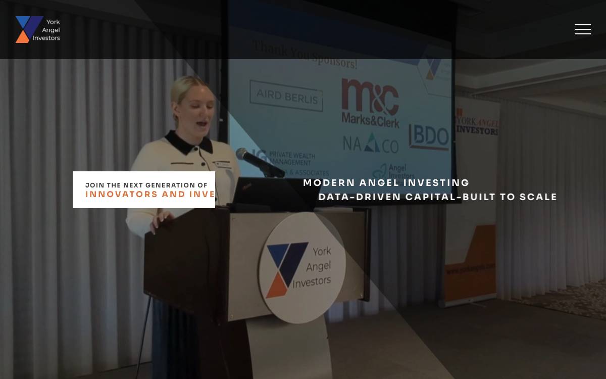 York Angel Investors Inc. website preview