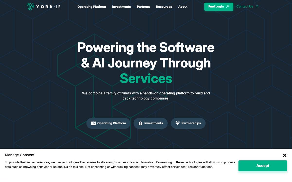 York IE website preview