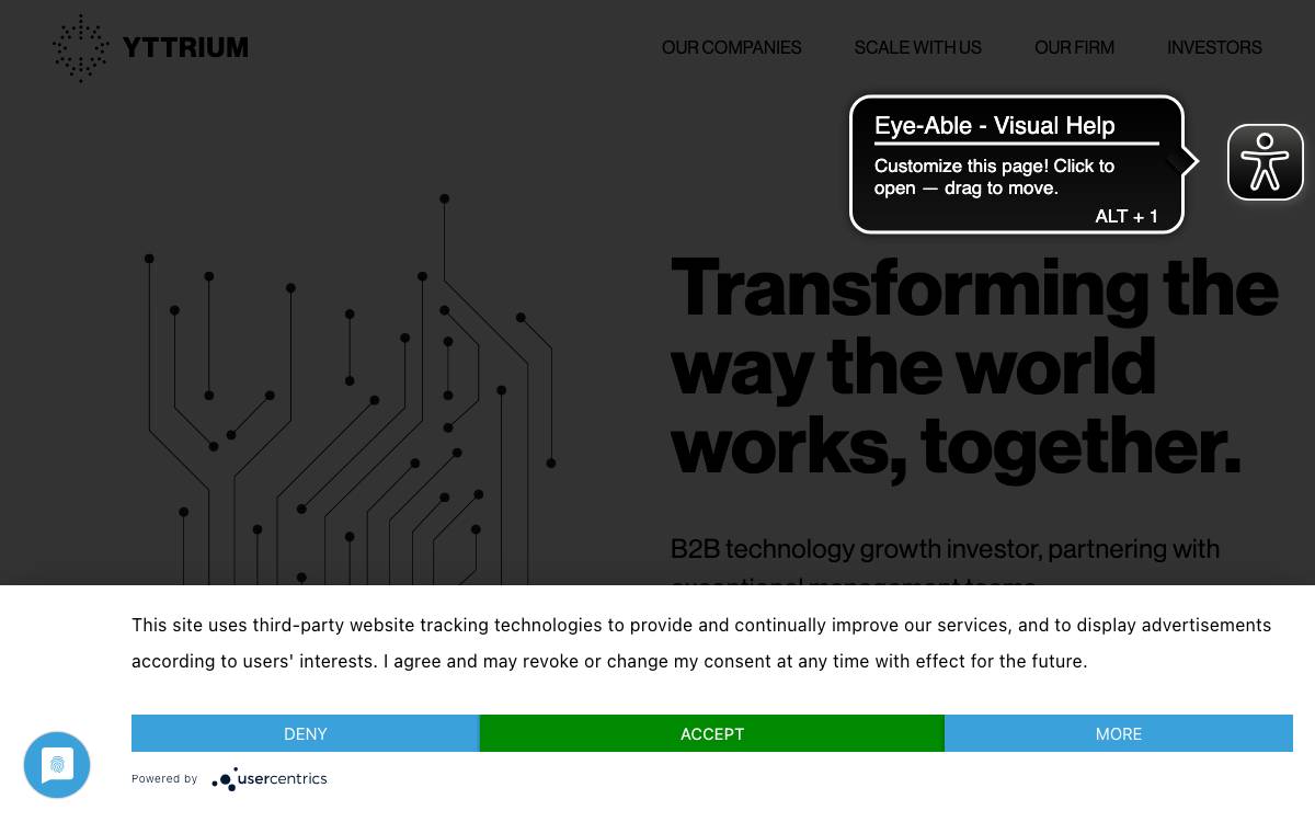 Yttrium website preview