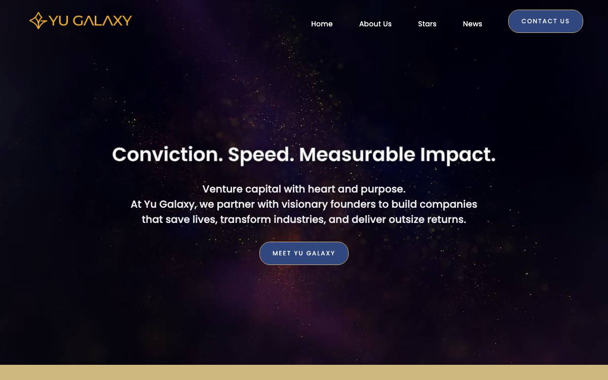 Yu Galaxy website preview