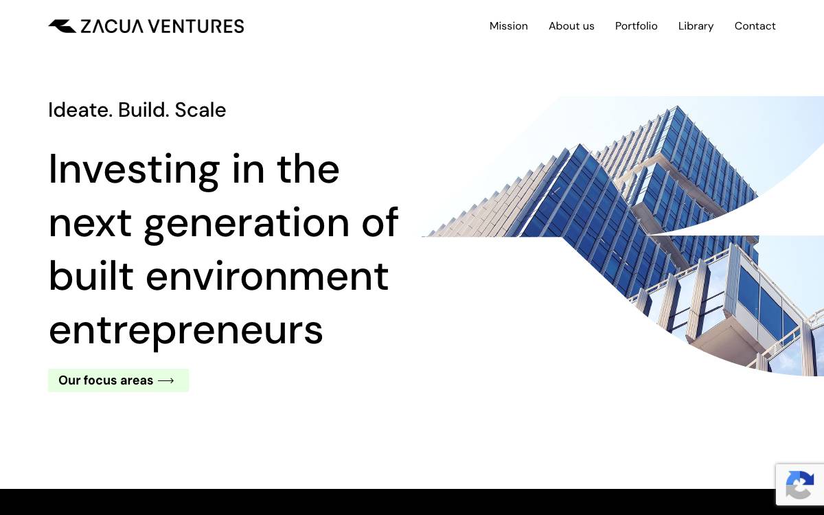 Zacua Ventures website preview