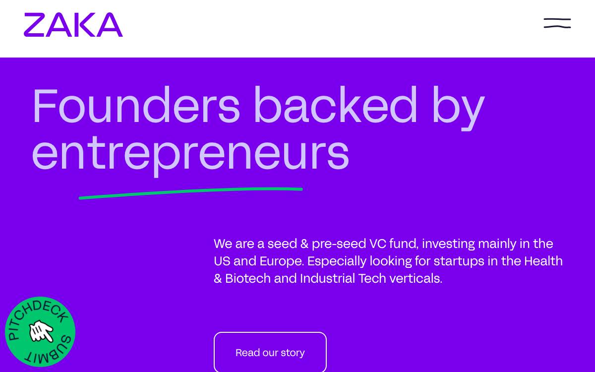 ZAKA VC website preview