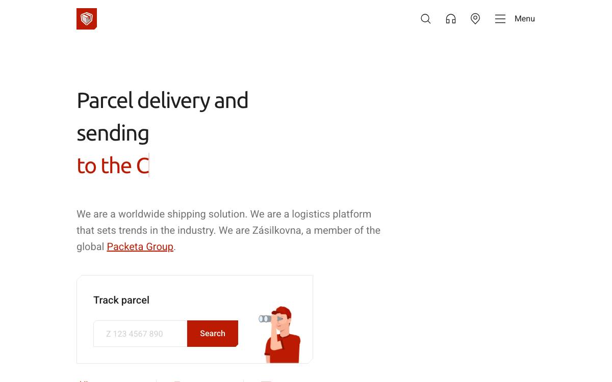 Zásilkovna website preview