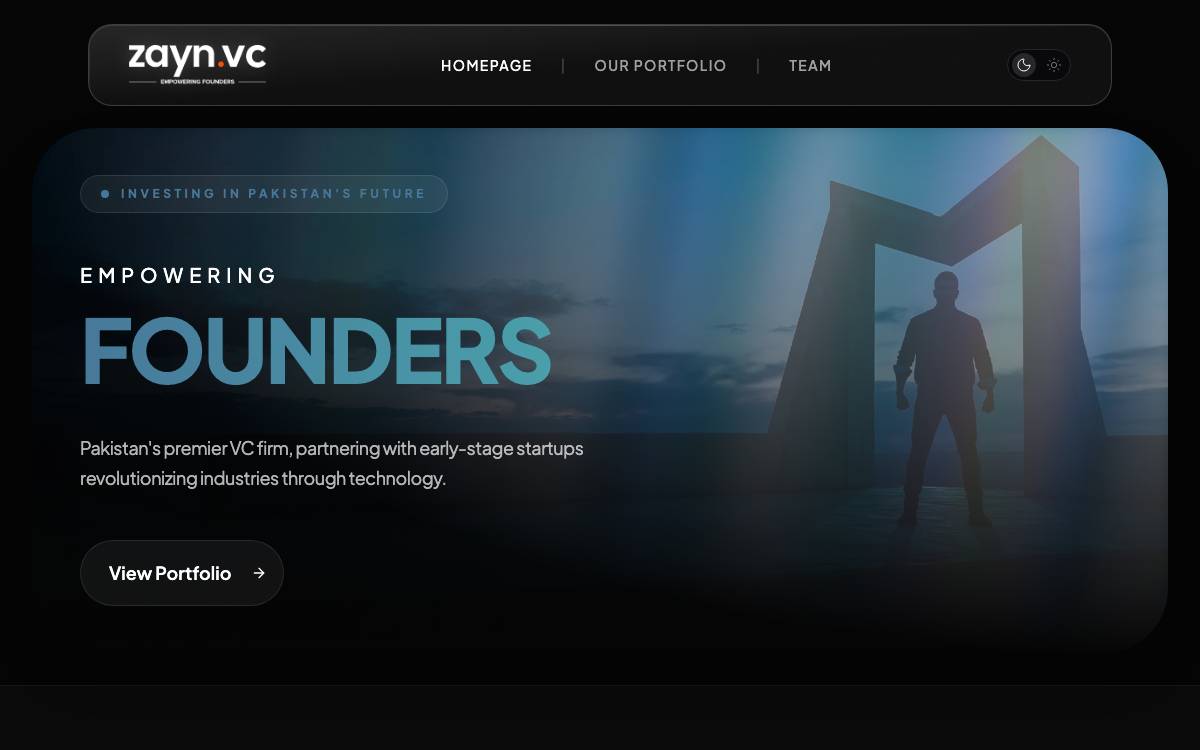 Zayn Venture Capital (Formally Zayn Capital) website preview