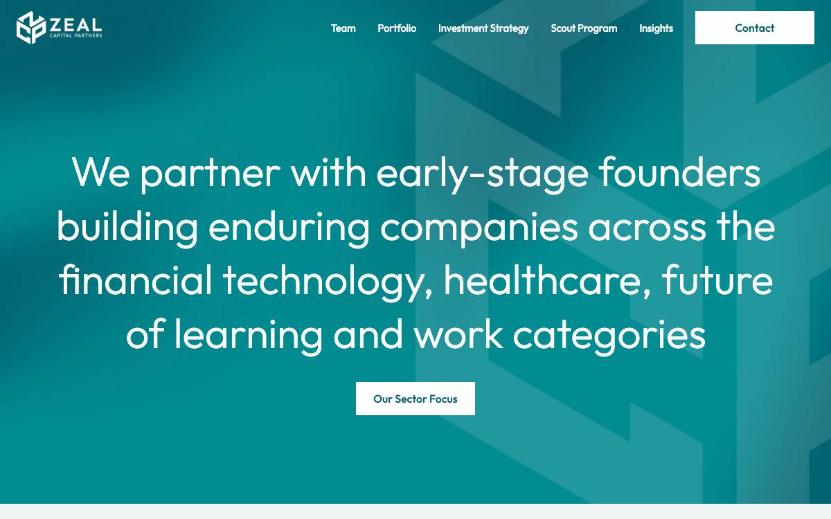 Zeal Capital Partners website preview