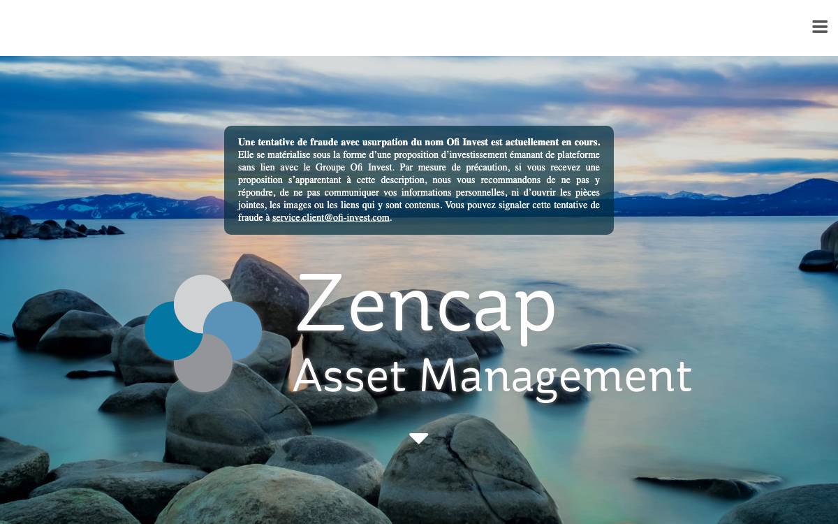 Zencap Asset website preview
