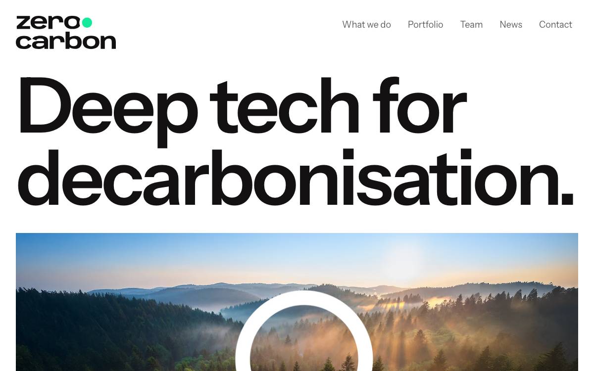 Zero Carbon Capital website preview