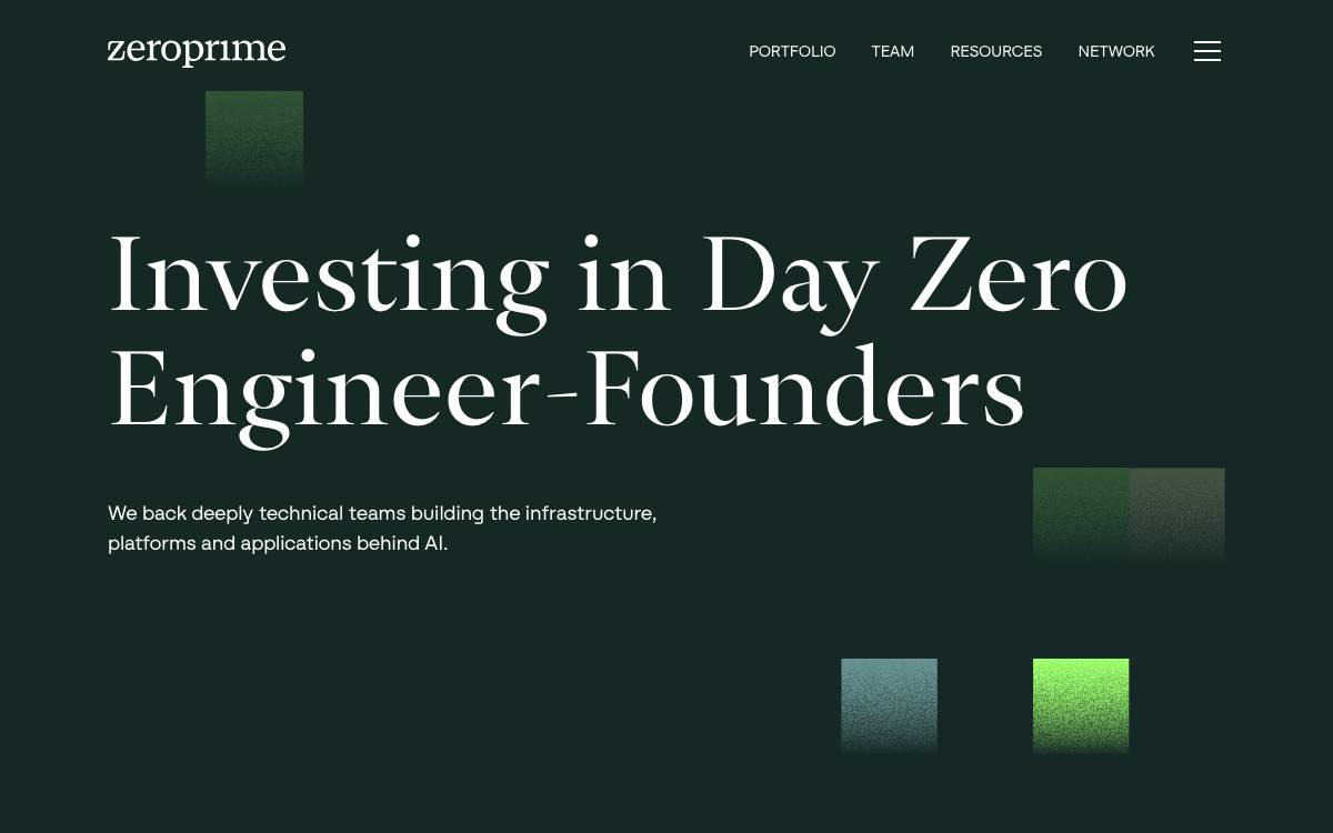 Zero Prime Ventures website preview