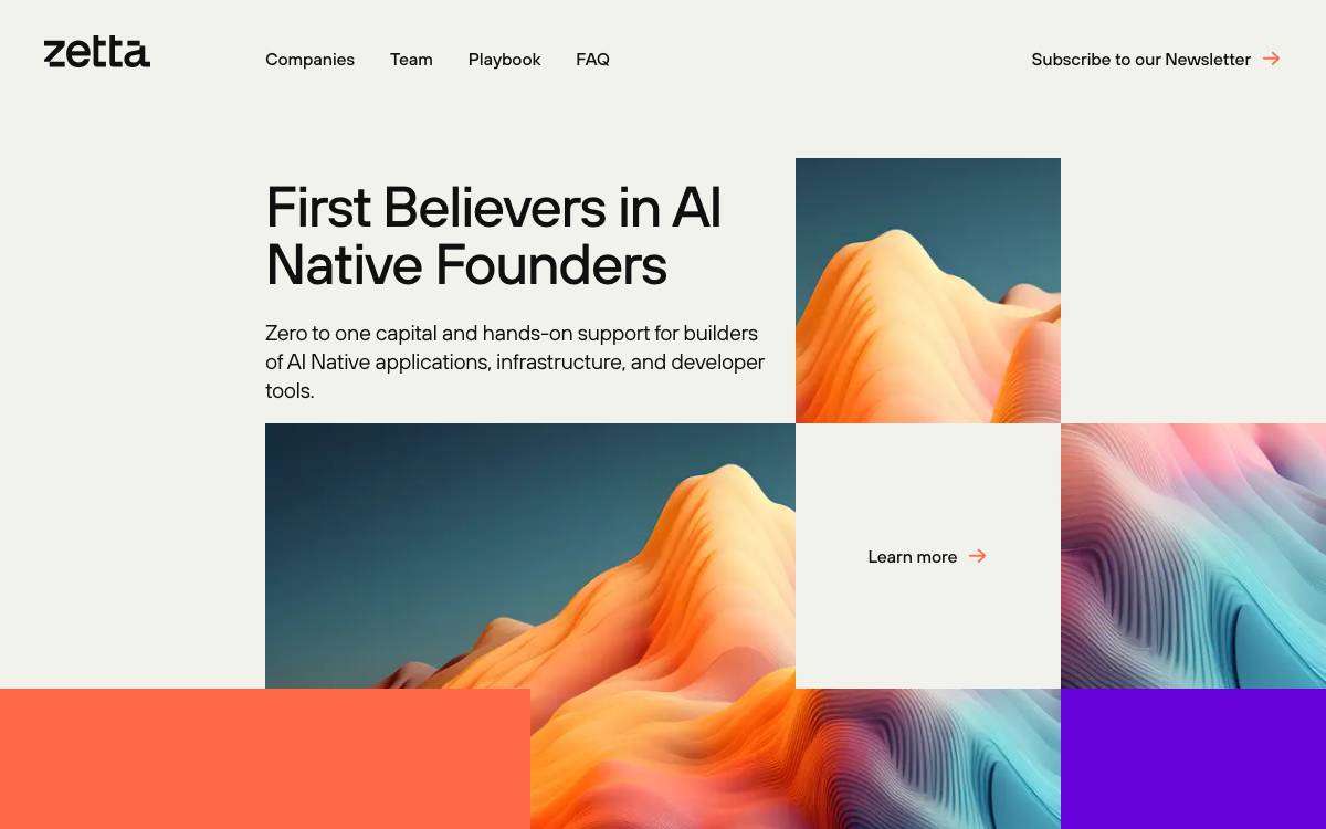 Zetta Venture Partners website preview