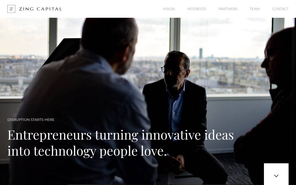 Zing Capital website preview