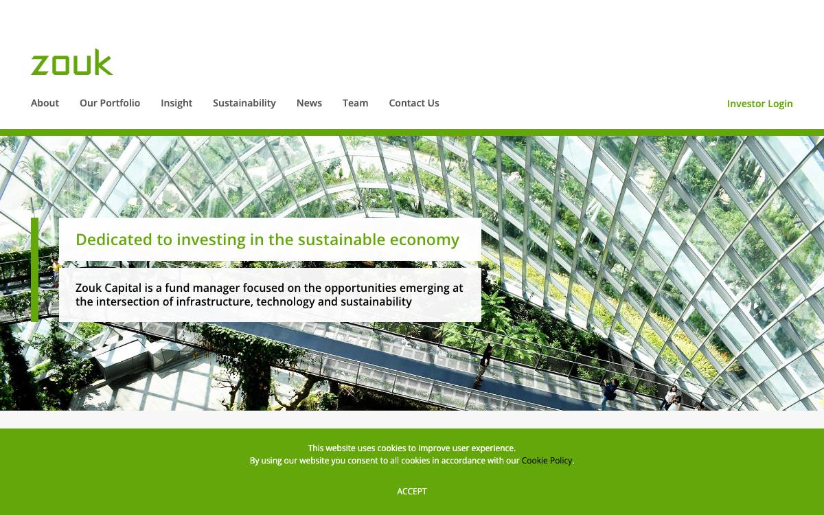 Zouk Capital website preview